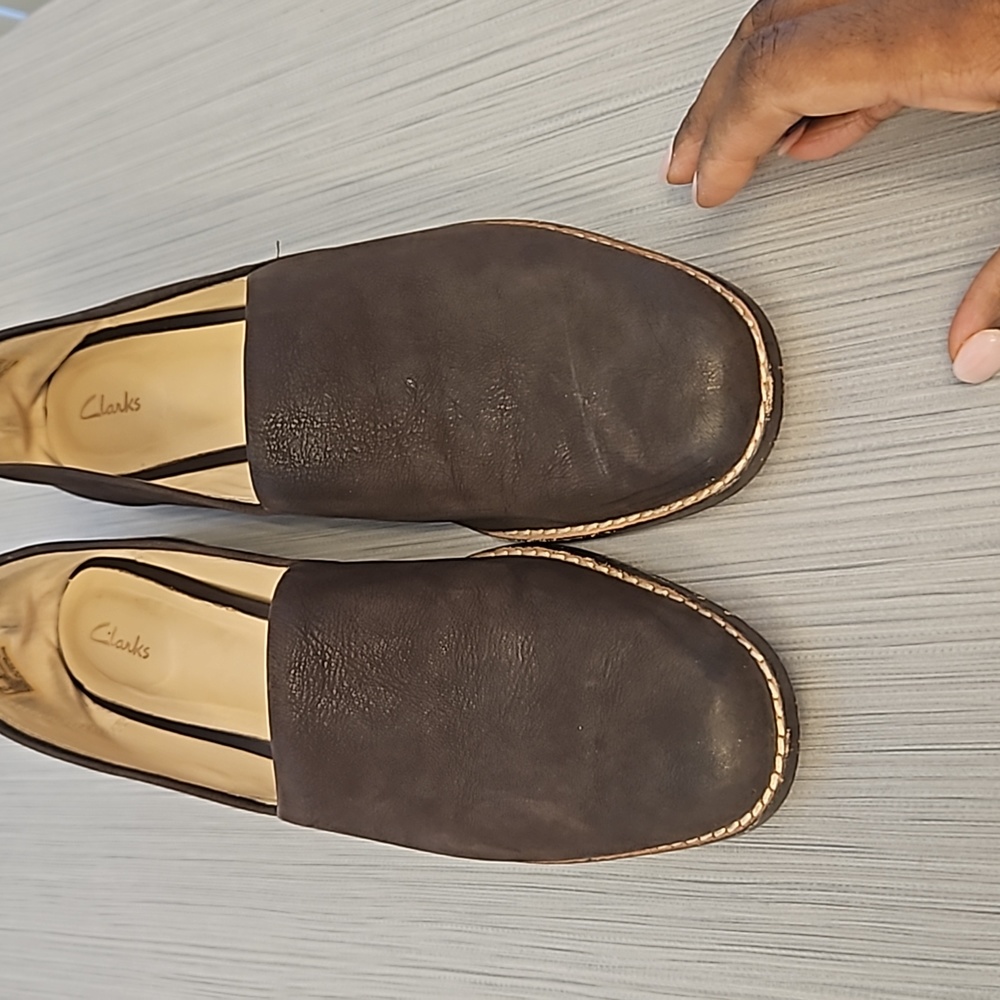 Brown Sued Clarks size 11